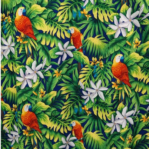 Vintage HILO HATTIE'S 5XL Hawaiian Aloha Tiki Camp Casual Men's Shirt ~ Parrots - Picture 1 of 7